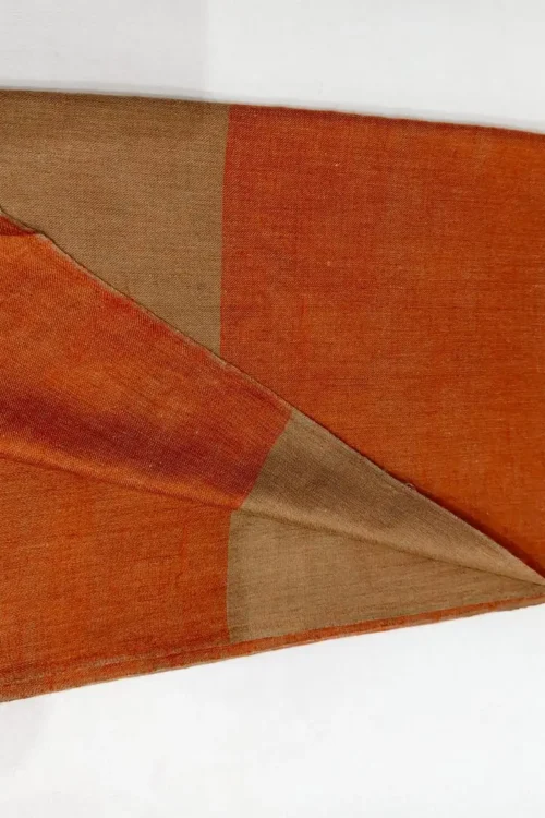 Saffron Ember Pure Pashmina Reversible Shawl